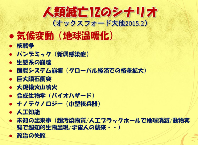 人類滅亡12のシナリオ　NHKクローズアップ現代 元NHK科学番組チーフプロデューサー室山哲也の世の中観測